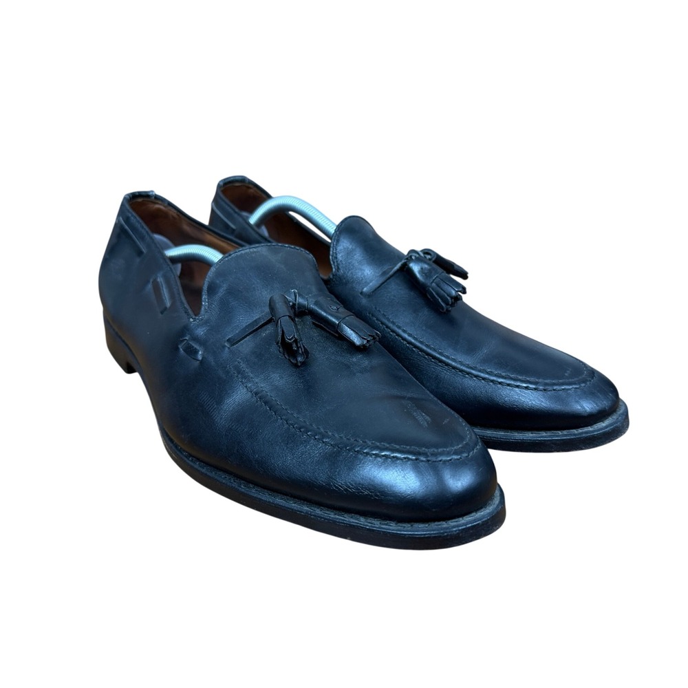 Allen Edmonds Tassel Loafers Mens 10 Black Leather Slip On Dress Shoes Classic